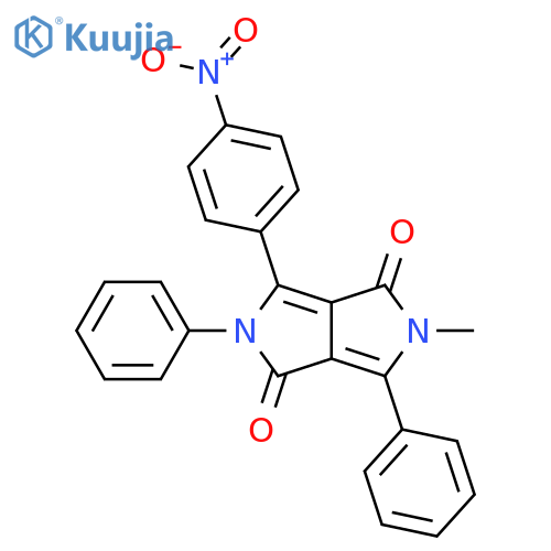 Pyrrolo[3,4-c]pyrrole-1,4-dione,2,5-dihydro-2-methyl-6-(4-nitrophenyl)-3,5-diphenyl- structure