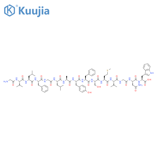 L-Tryptophan,glycyl-L-valyl-L-leucyl-L-phenylalanylglycyl-L-leucyl-L-alanyl-L-tyrosyl-L-phenylalanyl-L-seryl-L-methionyl-L-valylglycyl-L-asparaginyl- structure