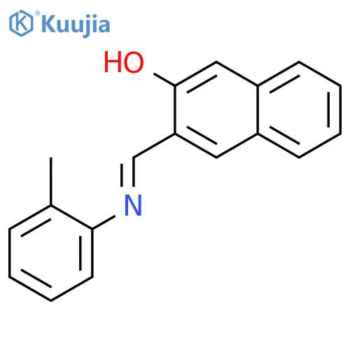 2-Naphthalenol, 3-[[(2-methylphenyl)imino]methyl]- structure