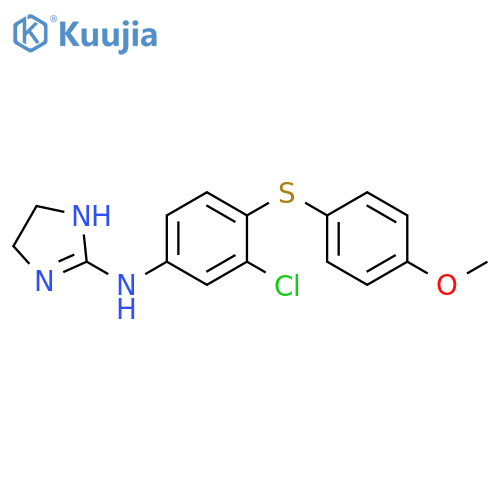 1H-Imidazol-2-amine,N-[3-chloro-4-[(4-methoxyphenyl)thio]phenyl]-4,5-dihydro- structure