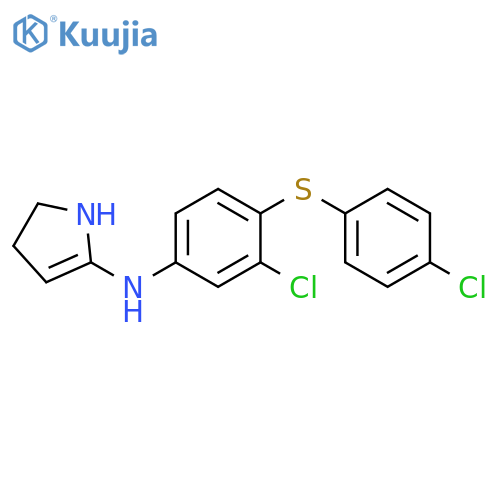 1H-Pyrrol-2-amine,N-[3-chloro-4-[(4-chlorophenyl)thio]phenyl]-4,5-dihydro- structure