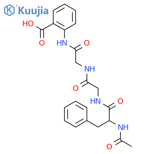 Glycinamide, N-acetyl-L-phenylalanylglycyl-N-(2-carboxyphenyl)- structure