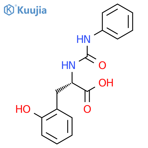 2-Hydroxy-N-(phenylcarbamoyl)-L-phenylalanine structure