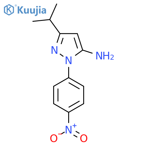3-Isopropyl-1-(4-nitrophenyl)-1H-pyrazol-5-amine structure