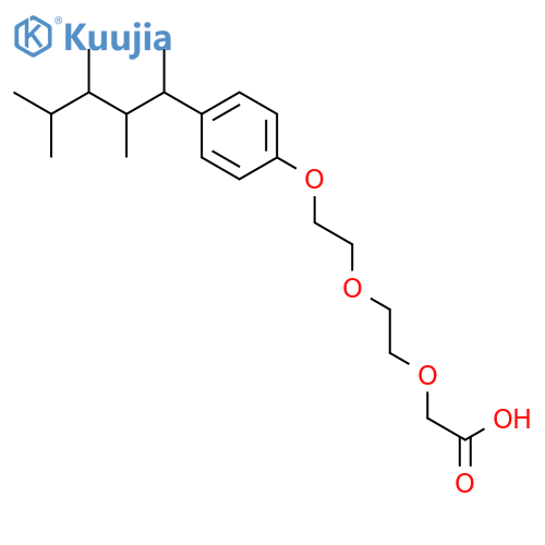 Acetic acid, [2-[2-[4-(1,2,3,4-tetramethylpentyl)phenoxy]ethoxy]ethoxy]- structure