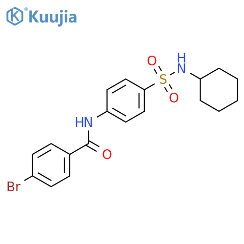 4-bromo-N-[4-(cyclohexylsulfamoyl)phenyl]benzamide structure
