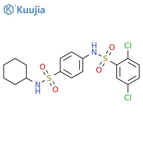2,5-dichloro-N-[4-(cyclohexylsulfamoyl)phenyl]benzenesulfonamide structure