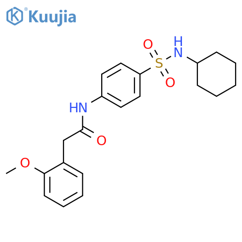 N-(4-Cyclohexylsulfamoyl-phenyl)-2-(2-methoxy-phenyl)-acetamide structure