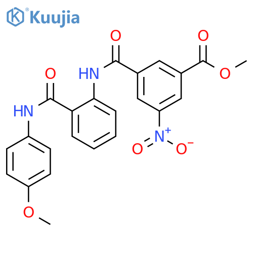 <br>N-[2-(4-Methoxy-phenylcarbamoyl)-phenyl]-5-nitro-isophthalamic acid methyl  ester structure