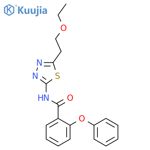 N-[5-(2-ethoxyethyl)-1,3,4-thiadiazol-2-yl]-2-phenoxybenzamide structure