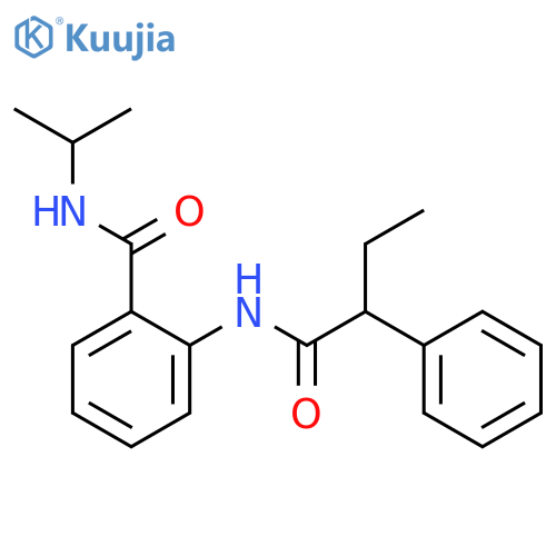 2-[(2-phenylbutanoyl)amino]-N-(propan-2-yl)benzamide structure
