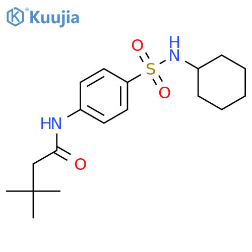 N-(4-Cyclohexylsulfamoyl-phenyl)-3,3-dimethyl-butyramide structure