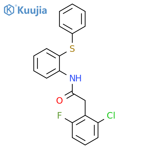 2-(2-chloro-6-fluorophenyl)-N-[2-(phenylsulfanyl)phenyl]acetamide structure