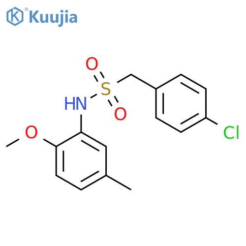 1-(4-chlorophenyl)-N-(2-methoxy-5-methylphenyl)methanesulfonamide structure