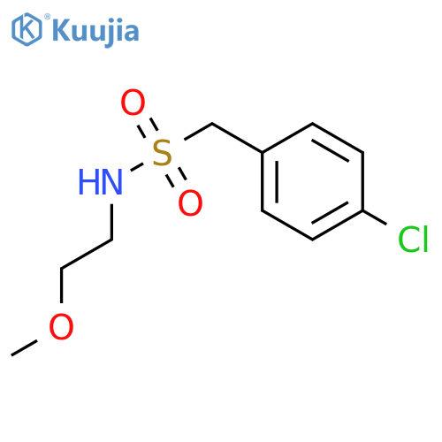 1-(4-chlorophenyl)-N-(2-methoxyethyl)methanesulfonamide structure