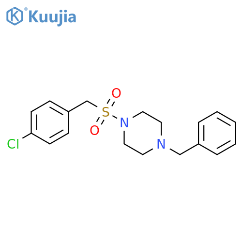 1-benzyl-4-[(4-chlorobenzyl)sulfonyl]piperazine structure