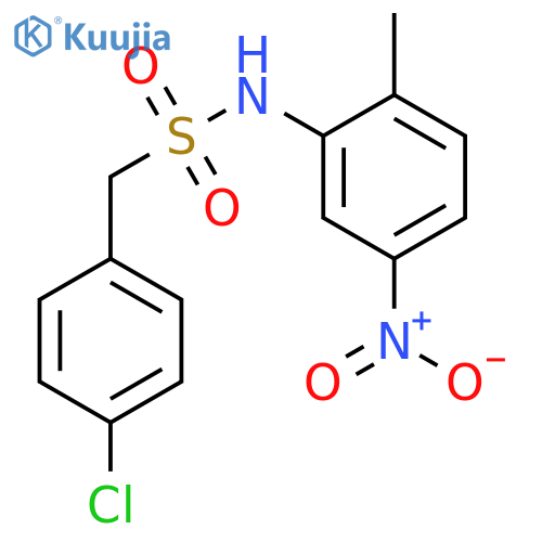 1-(4-chlorophenyl)-N-(2-methyl-5-nitrophenyl)methanesulfonamide structure