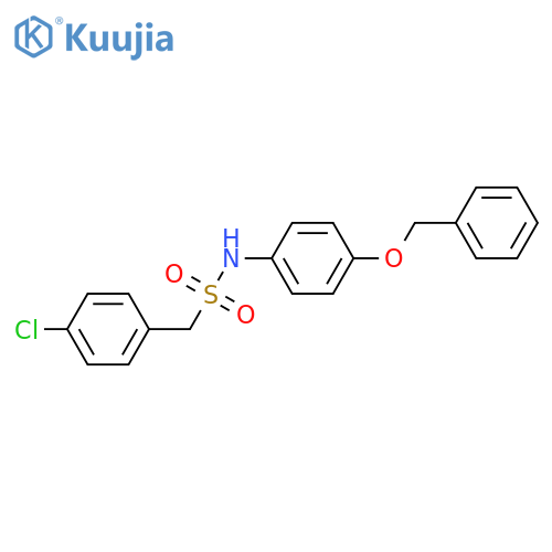 N-[4-(benzyloxy)phenyl]-1-(4-chlorophenyl)methanesulfonamide structure