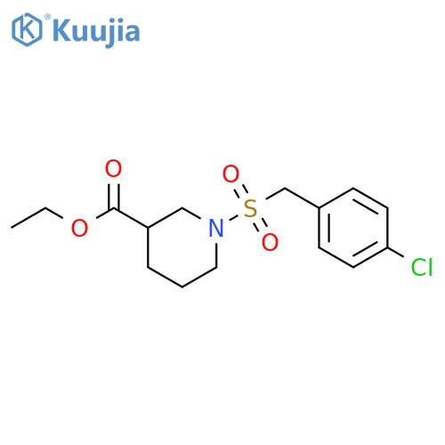 ethyl 1-[(4-chlorobenzyl)sulfonyl]-3-piperidinecarboxylate structure