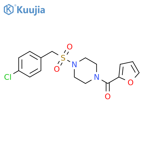 1-[(4-chlorobenzyl)sulfonyl]-4-(2-furoyl)piperazine structure