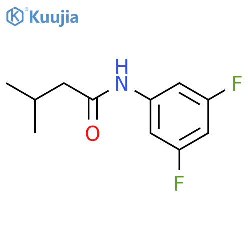 N-(3,5-difluorophenyl)-3-methylbutanamide structure