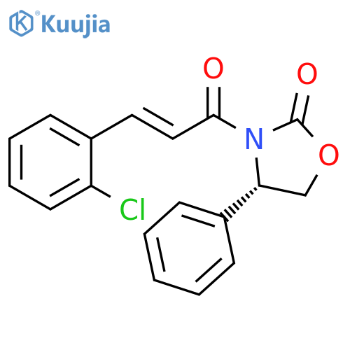 2-Oxazolidinone, 3-[(2E)-3-(2-chlorophenyl)-1-oxo-2-propen-1-yl]-4-phenyl-, (4S)- structure