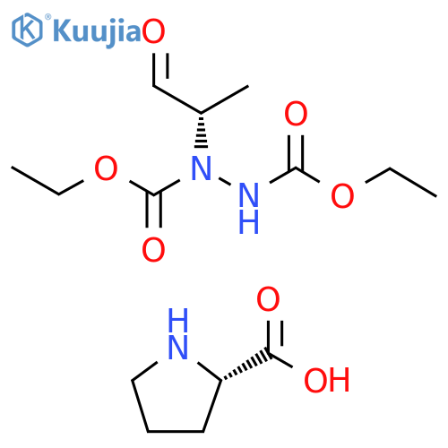 L-Proline, compd. with diethyl 1-[(1S)-1-methyl-2-oxoethyl]-1,2-hydrazinedicarboxylate (1:1) (9CI) structure