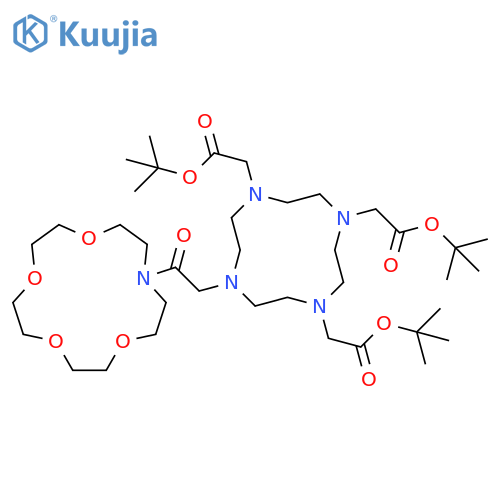 1,4,7,10-Tetraazacyclododecane-1,4,7-triacetic acid,10-[2-oxo-2-(1,4,7,10-tetraoxa-13-azacyclopentadec-13-yl)ethyl]-,tris(1,1-dimethylethyl) ester structure