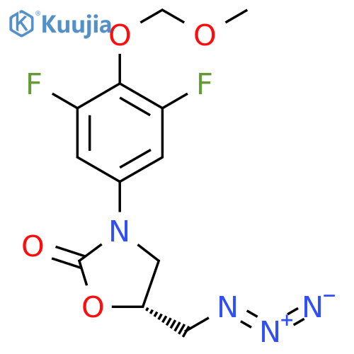 2-Oxazolidinone,5-(azidomethyl)-3-[3,5-difluoro-4-(methoxymethoxy)phenyl]-, (5R)- structure