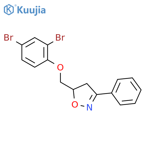 Isoxazole, 5-[(2,4-dibromophenoxy)methyl]-4,5-dihydro-3-phenyl- structure