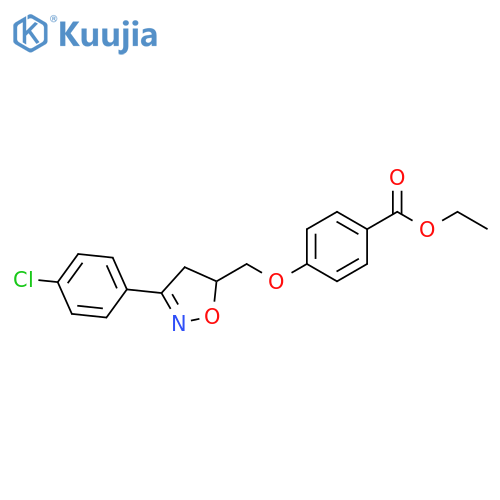 Benzoic acid, 4-[[3-(4-chlorophenyl)-4,5-dihydro-5-isoxazolyl]methoxy]-, ethyl ester structure
