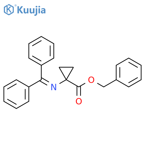 Cyclopropanecarboxylic acid, 1-[(diphenylmethylene)amino]-,phenylmethyl ester structure