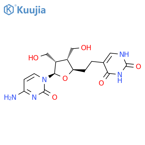 2,4(1H,3H)-Pyrimidinedione, 5-[2-[(2R,3R,4S,5R)-5-(4-amino-2-oxo-1(2H)-pyrimidinyl)tetrahydro-3,4-bis(hydroxymethyl)-2-furanyl]ethyl]- structure