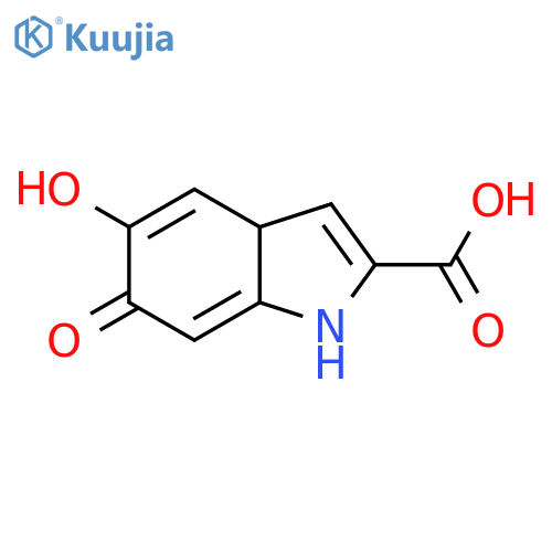 5-Hydroxy-6-oxo-3a,6-dihydro-1H-indole-2-carboxylic acid structure