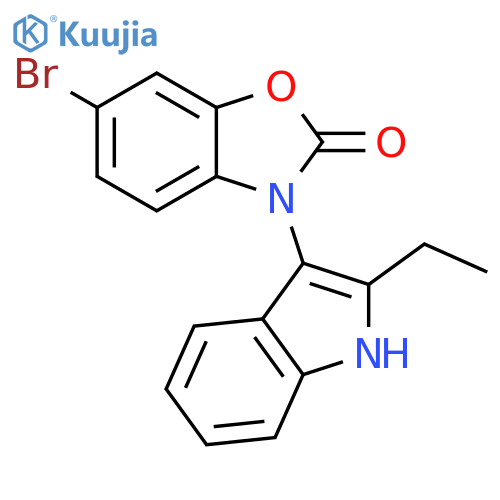2(3H)-BENZOXAZOLONE, 6-BROMO-3-(2-ETHYL-1H-INDOL-3-YL)- structure