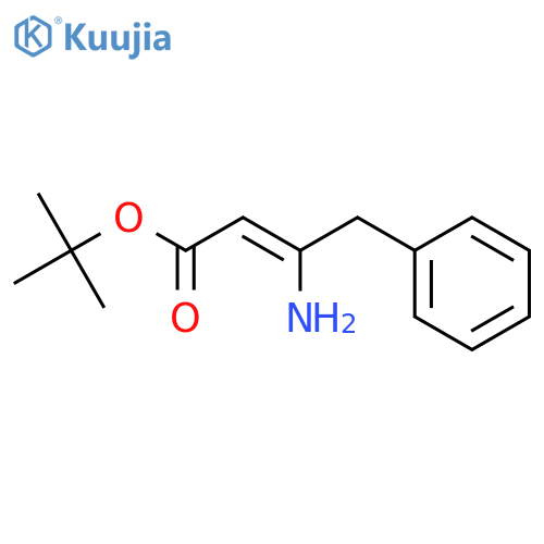 2-Butenoic acid, 3-amino-4-phenyl-, 1,1-dimethylethyl ester, (Z)- structure