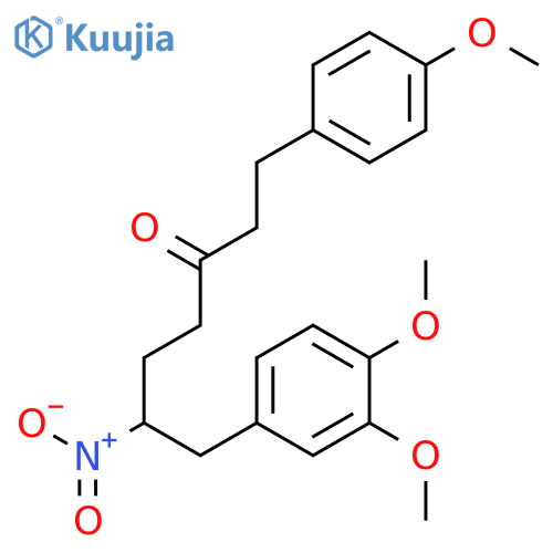 3-Heptanone, 7-(3,4-dimethoxyphenyl)-1-(4-methoxyphenyl)-6-nitro- structure
