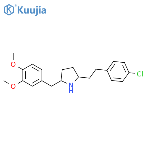 Pyrrolidine, 2-[2-(4-chlorophenyl)ethyl]-5-[(3,4-dimethoxyphenyl)methyl]- structure