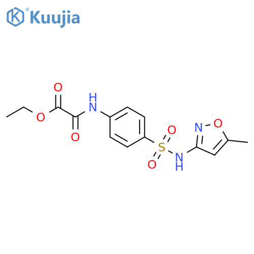 Acetic acid, 2-[[4-[[(5-methyl-3-isoxazolyl)amino]sulfonyl]phenyl]amino]-2-oxo-, ethyl ester structure