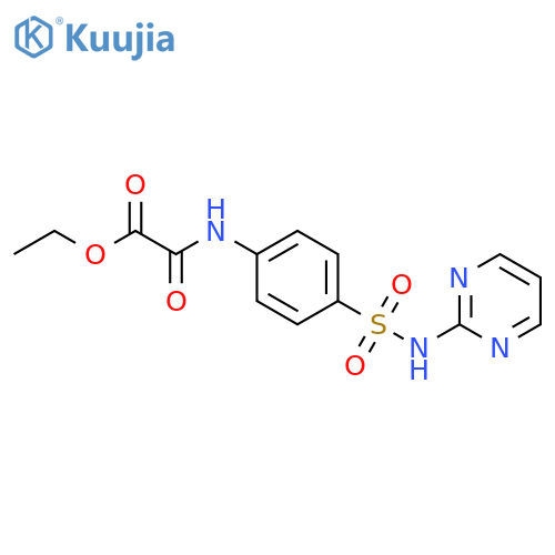 Acetic acid, oxo[[4-[(2-pyrimidinylamino)sulfonyl]phenyl]amino]-, ethylester structure