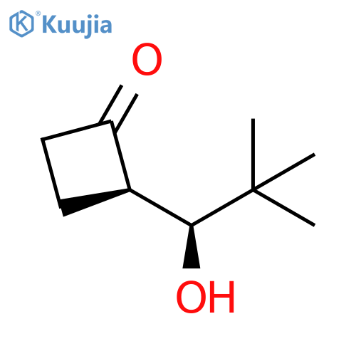 Cyclobutanone, 2-[(1S)-1-hydroxy-2,2-dimethylpropyl]-, (2R)- structure