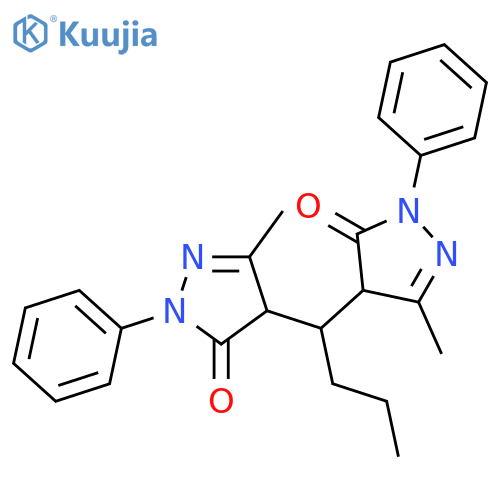 3H-PYRAZOL-3-ONE, 4,4'-BUTYLIDENEBIS[2,4-DIHYDRO-5-METHYL-2-PHENYL- structure