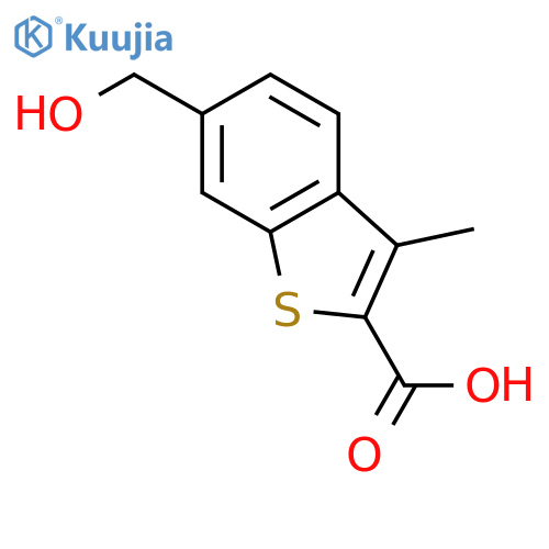 Benzo[b]thiophene-2-carboxylic acid, 6-(hydroxymethyl)-3-methyl- structure