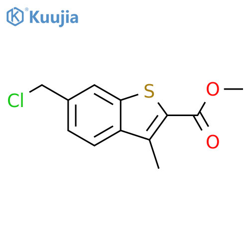Benzo[b]thiophene-2-carboxylic acid, 6-(chloromethyl)-3-methyl-, methylester structure