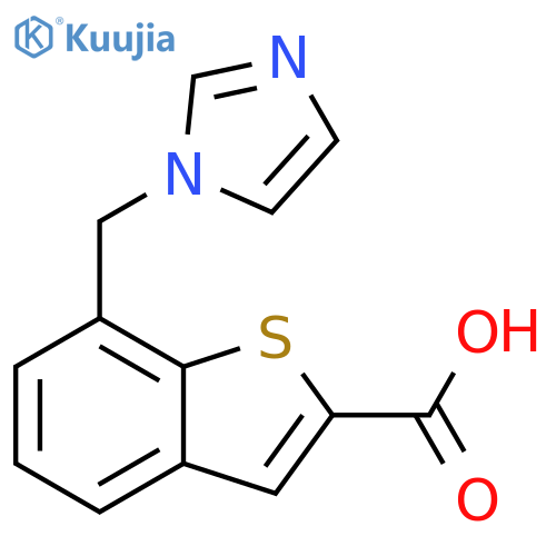 7-(imidazol-1-ylmethyl)benzothiophene-2-carboxylic acid structure