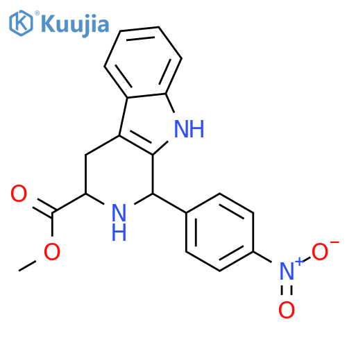 Methyl 1-(4-nitrophenyl)-2,3,4,9-tetrahydro-1h-beta-carboline-3-carboxylate structure