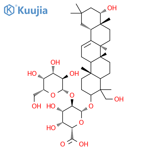 (5xi,9xi,18alpha,22alpha)-22,23-dihydroxyolean-12-en-3-yl 2-O-beta-D-glucopyranosyl-beta-D-galactopyranosiduronic acid structure