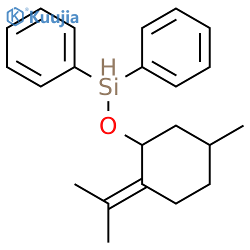 Silane, [[5-methyl-2-(1-methylethylidene)cyclohexyl]oxy]diphenyl- structure