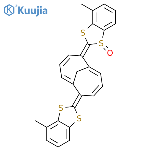 1,3-Benzodithiole,methyl-2-[7-(methyl-1,3-benzodithiol-2-ylidene)bicyclo[4.4.1]undeca-3,5,8,10-tetraen-2-ylidene]-,1-oxide (9CI) structure