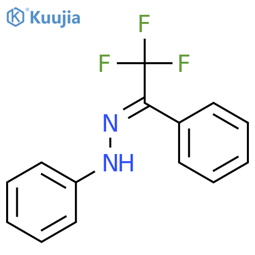 Ethanone, 2,2,2-trifluoro-1-phenyl-, phenylhydrazone structure